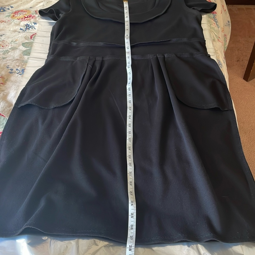 Tiana B. XL Black Dress Short Sleeve Scoop Neck with two front pockets - Picture 10 of 11